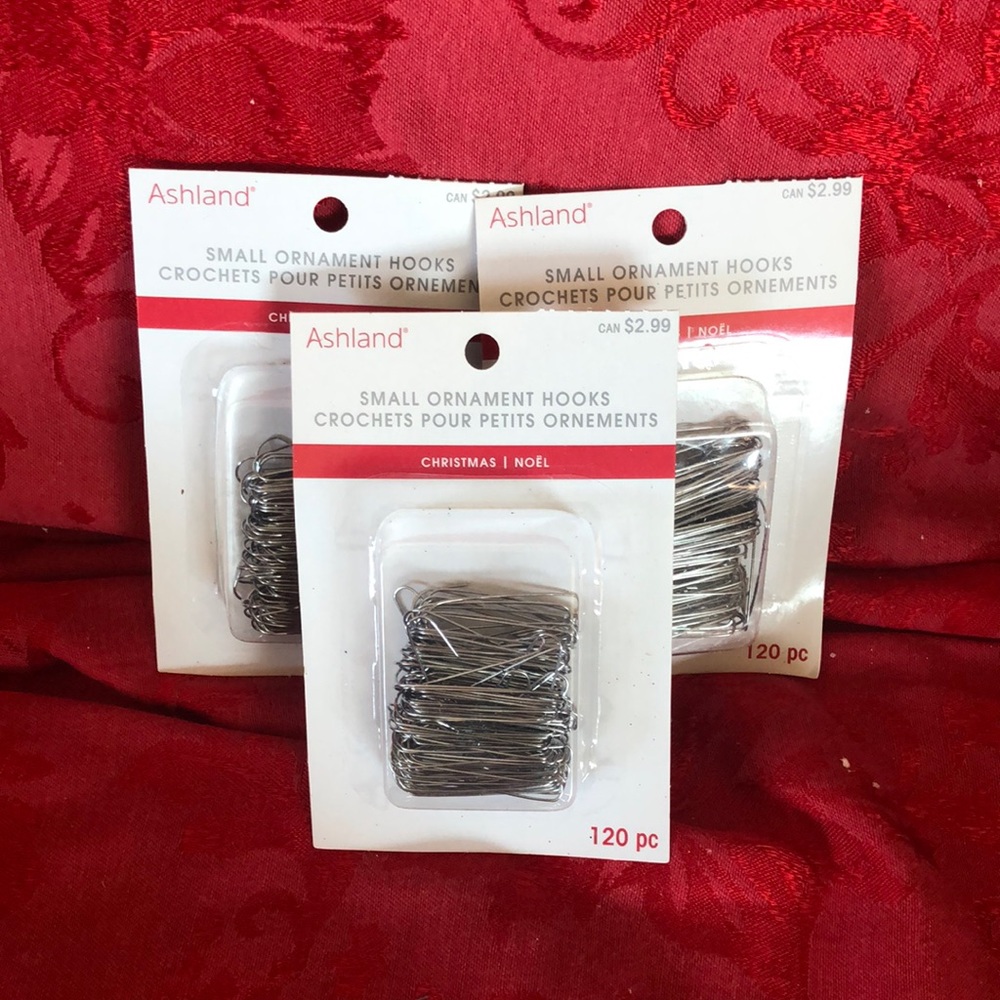 FREE package of large silver ornament hooks with a Christmas item purchase